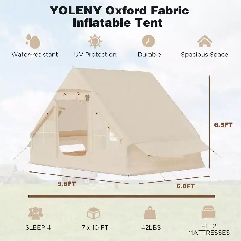 EROMMY 13'x 7' Oxford Fabric Inflatable Tent