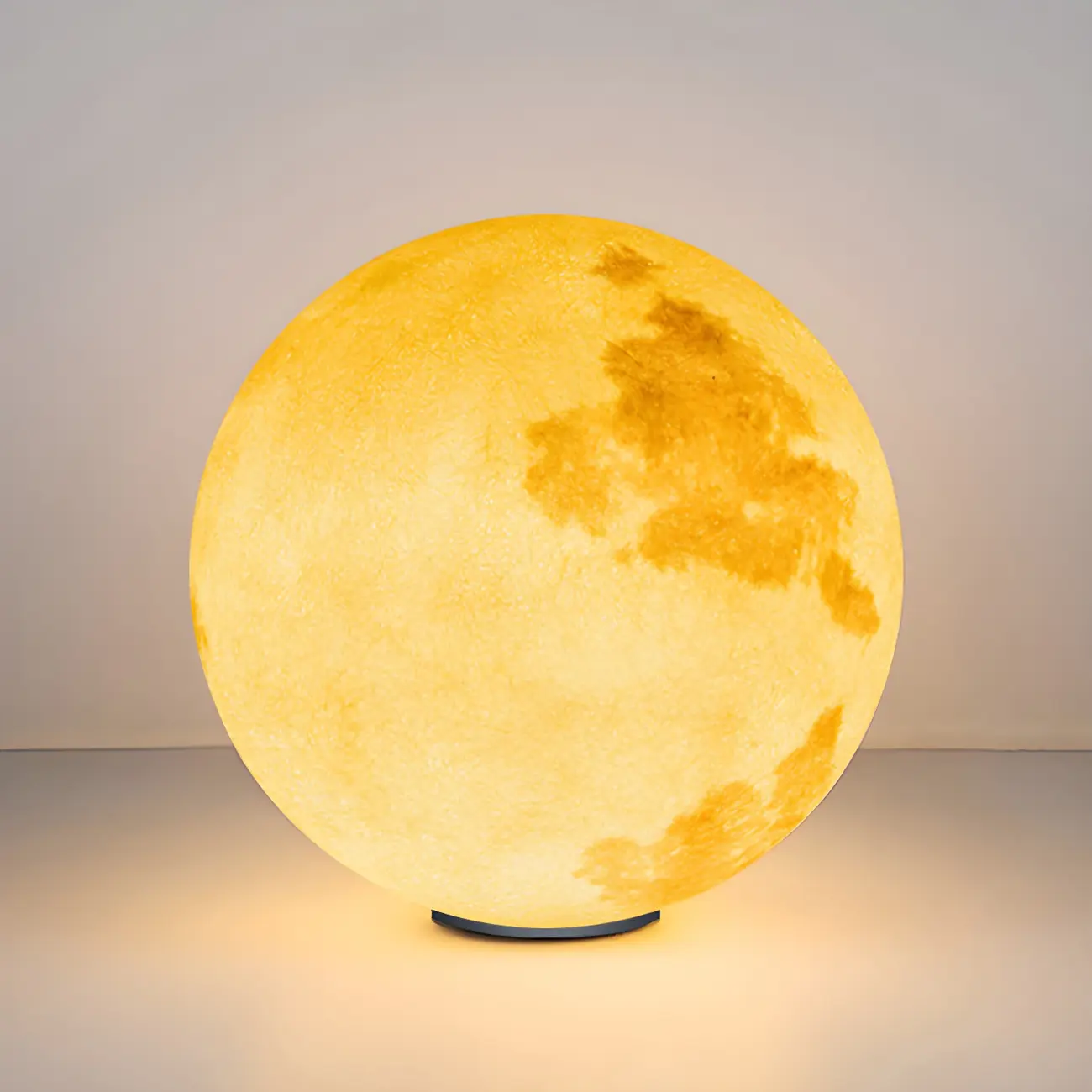 Yellow Moon-Theme Globe Resin Post Cap Light