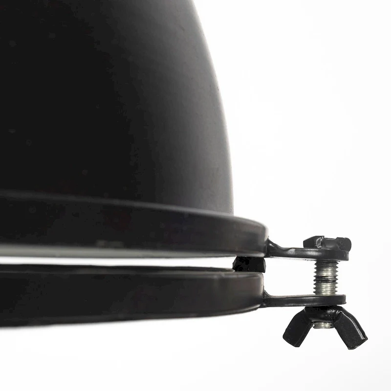 Bashaw III Black Metal Conical Pendant Light