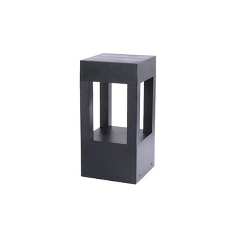 Metal Black Rectangle Frame Patio Post Cap Light