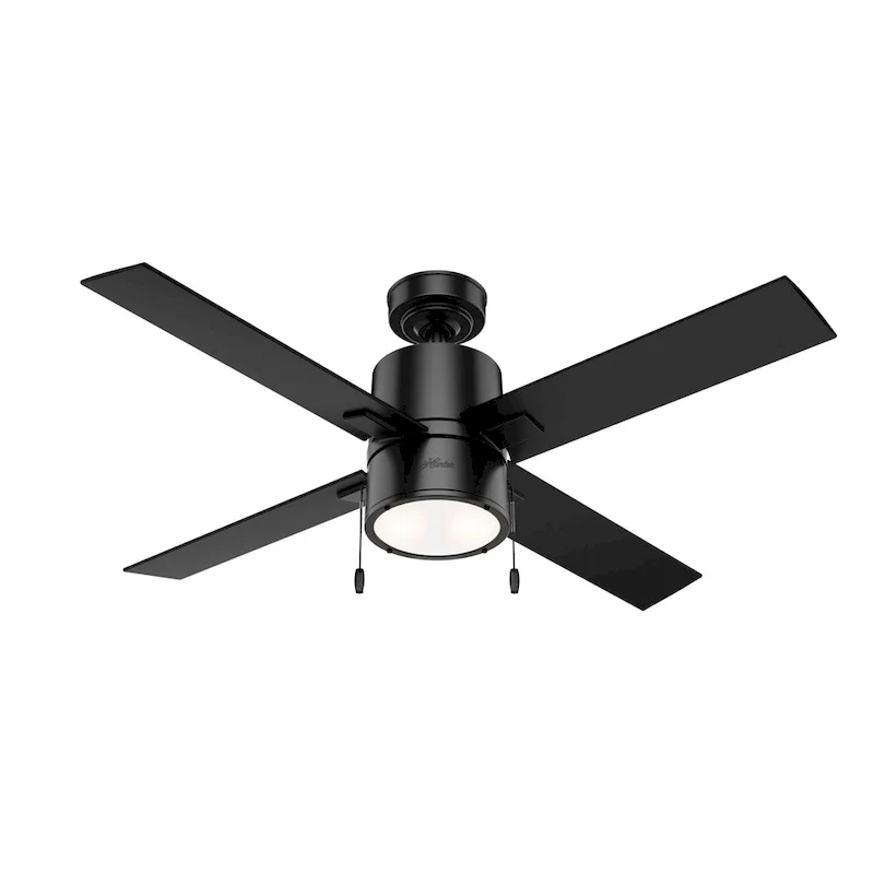 Hunter 52  Beck Ceiling Fan with LED Light Kit and Pull Chain - Transitional, Modern, Industrial, Farmhouse