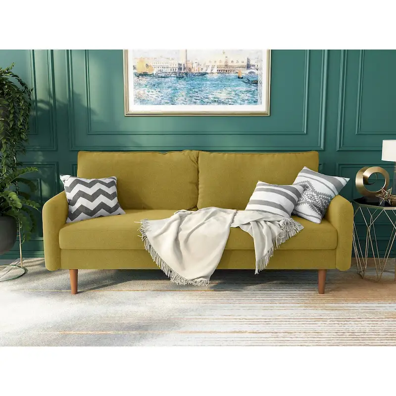 70Velvet Square Arm Sofa