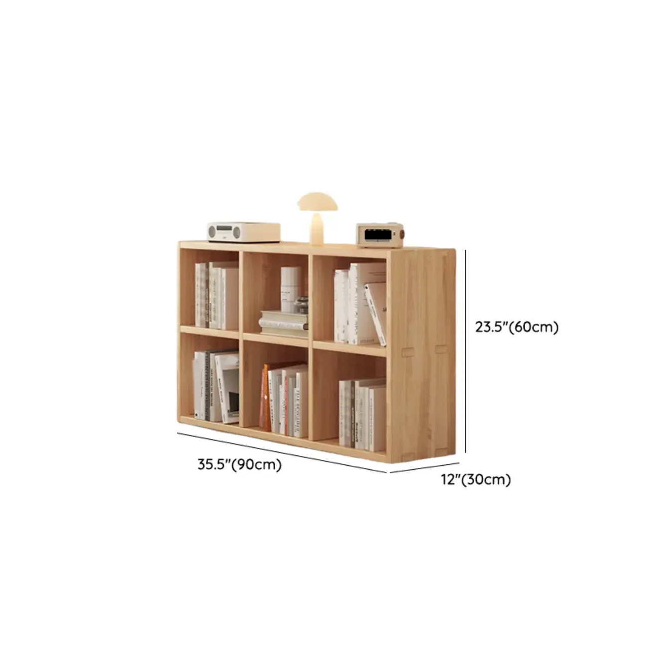 Modern Modular Rectangular Lateral Pine Wood Bookcase