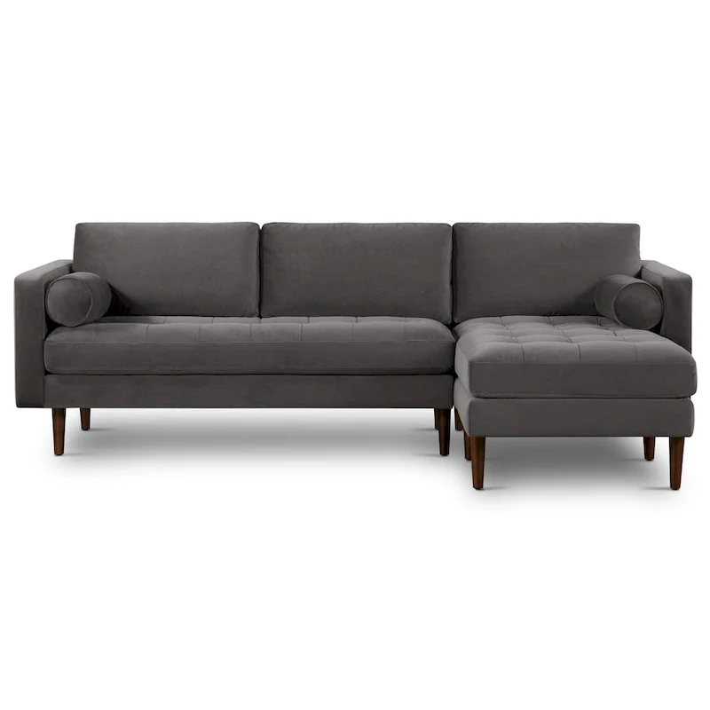 104.5 Fabric right-side sectional sofa