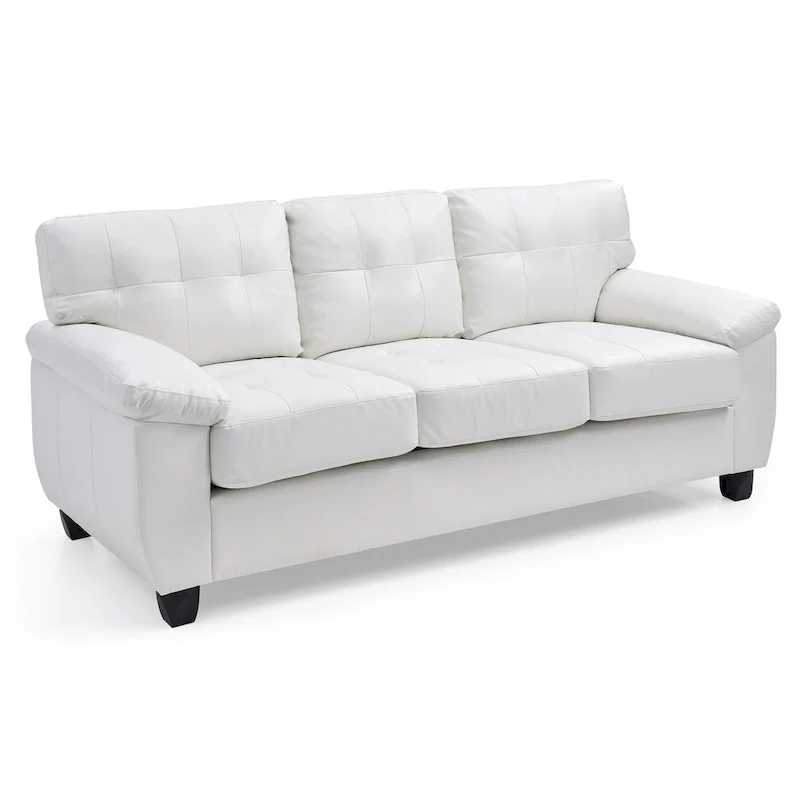 Gallant 78 in. W Flared Arm Faux Leather Straight Sofa - 33L x 78W x 35H