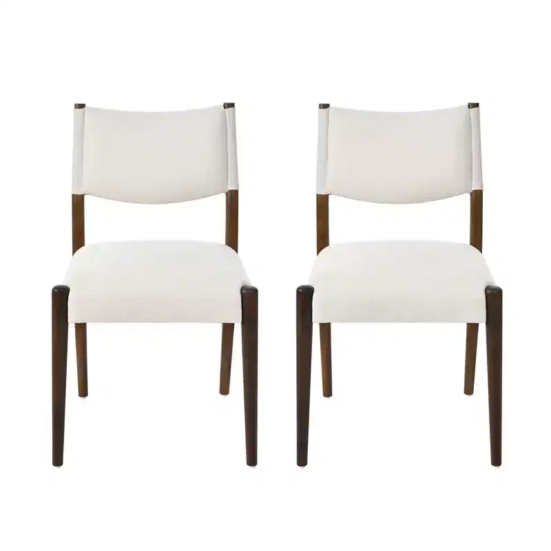 Christopher Knight Home Harry Modern Rubberwood Upholstered Dining Chairs (Set of 2)