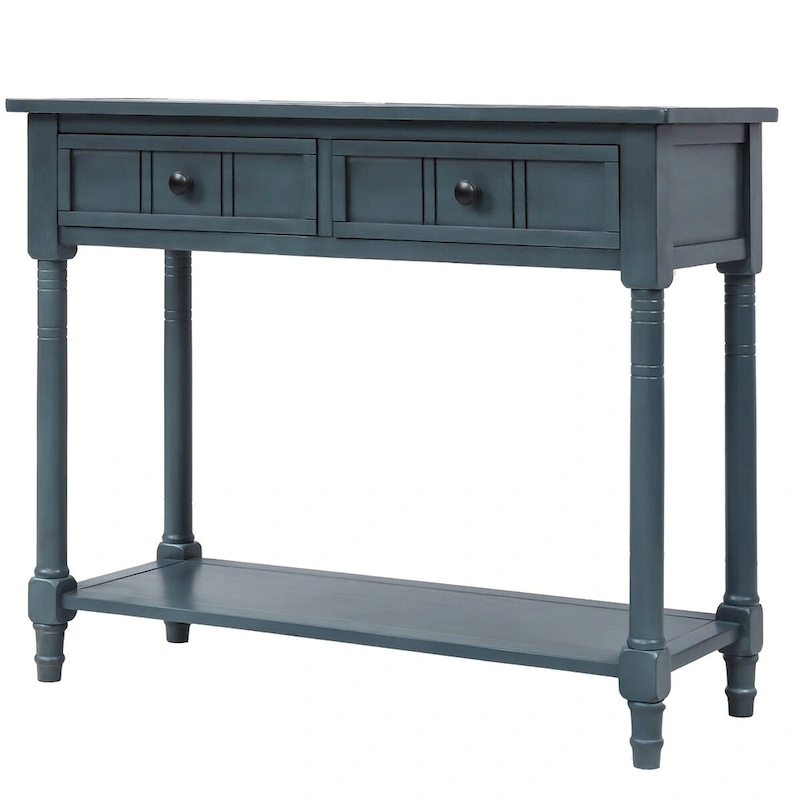 Daisy Series Console Table with 2 Drawers and Bottom Shelf