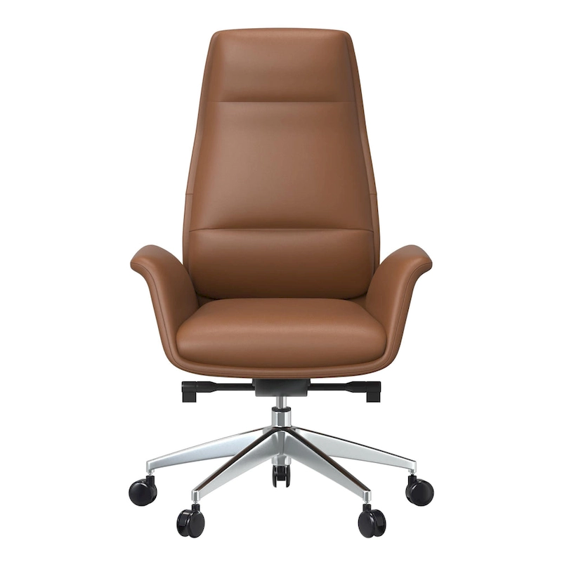 Summit High-Back Leather Office Chair with Swivel and Tilt