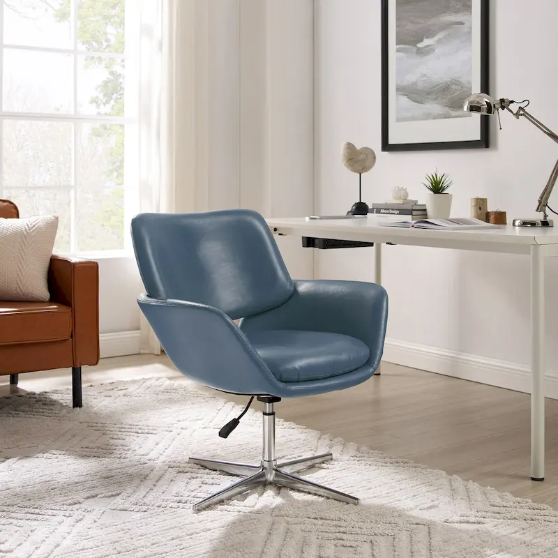 Art Leon Modern Swivel & Adjustable Home Office Accent Arm Chair