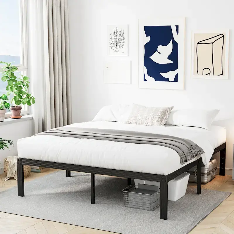 14 Inch Heavy Duty Bed Frame, No Box Spring Needed, Noise Free