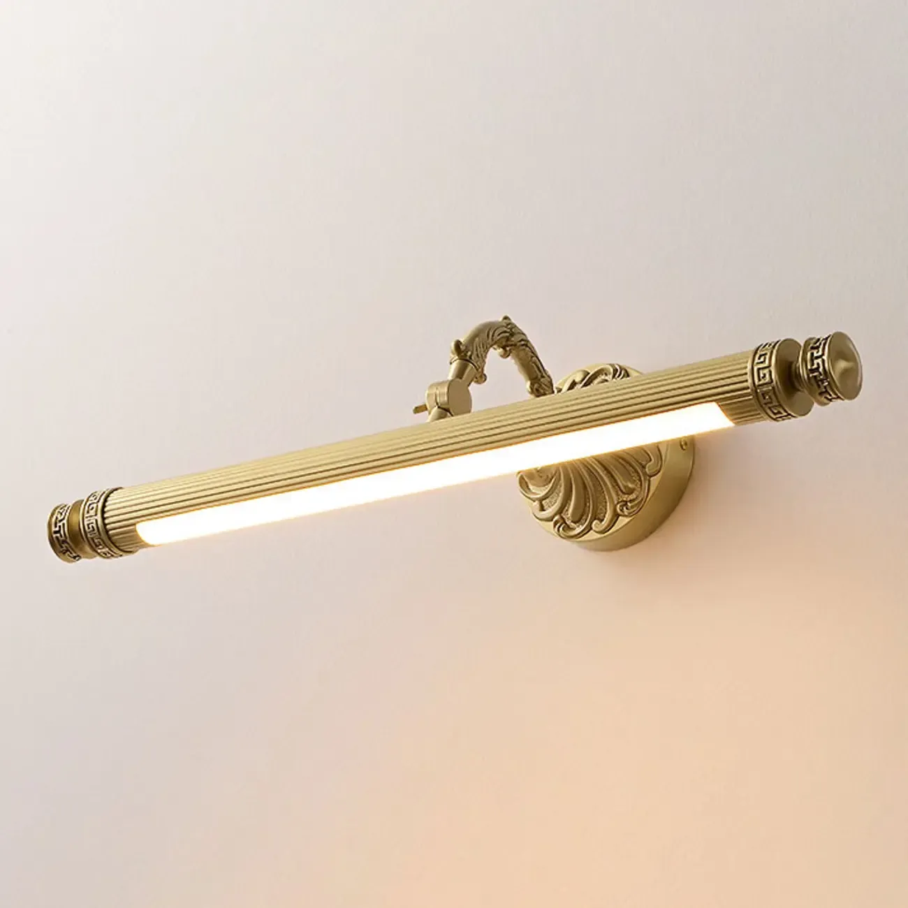Gold Bathroom LED Wall Sconce Fixture with Warm Light