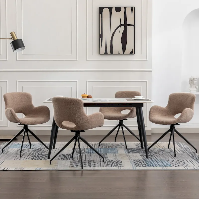 Swivel Dining Accent Chairs Set of 2 - N/A