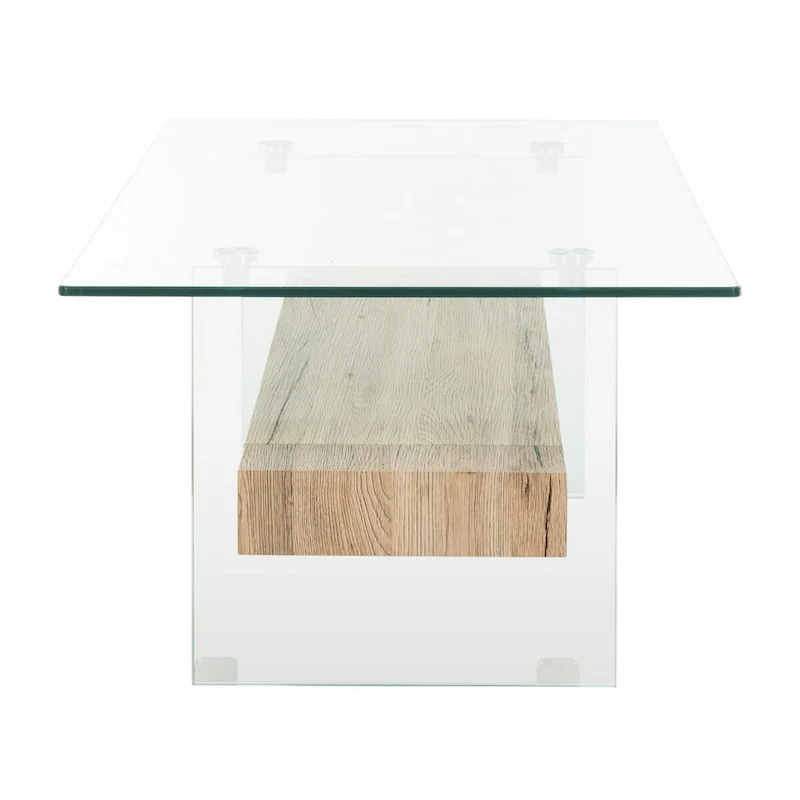 Modern Glass Coffee Table - 43.3 x 23.6 x 16.5