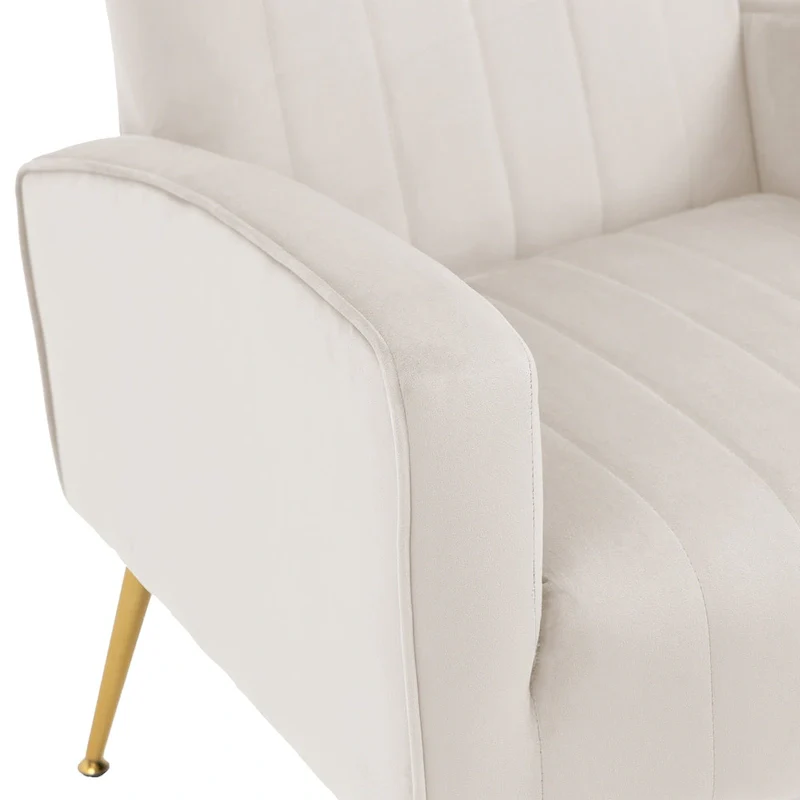 Upholstered Wingback Accent Chair - 26.4 W x 37.8 H x 32.6 D