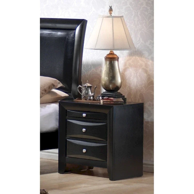 Jazz Black 6-piece Storage Bedroom Set
