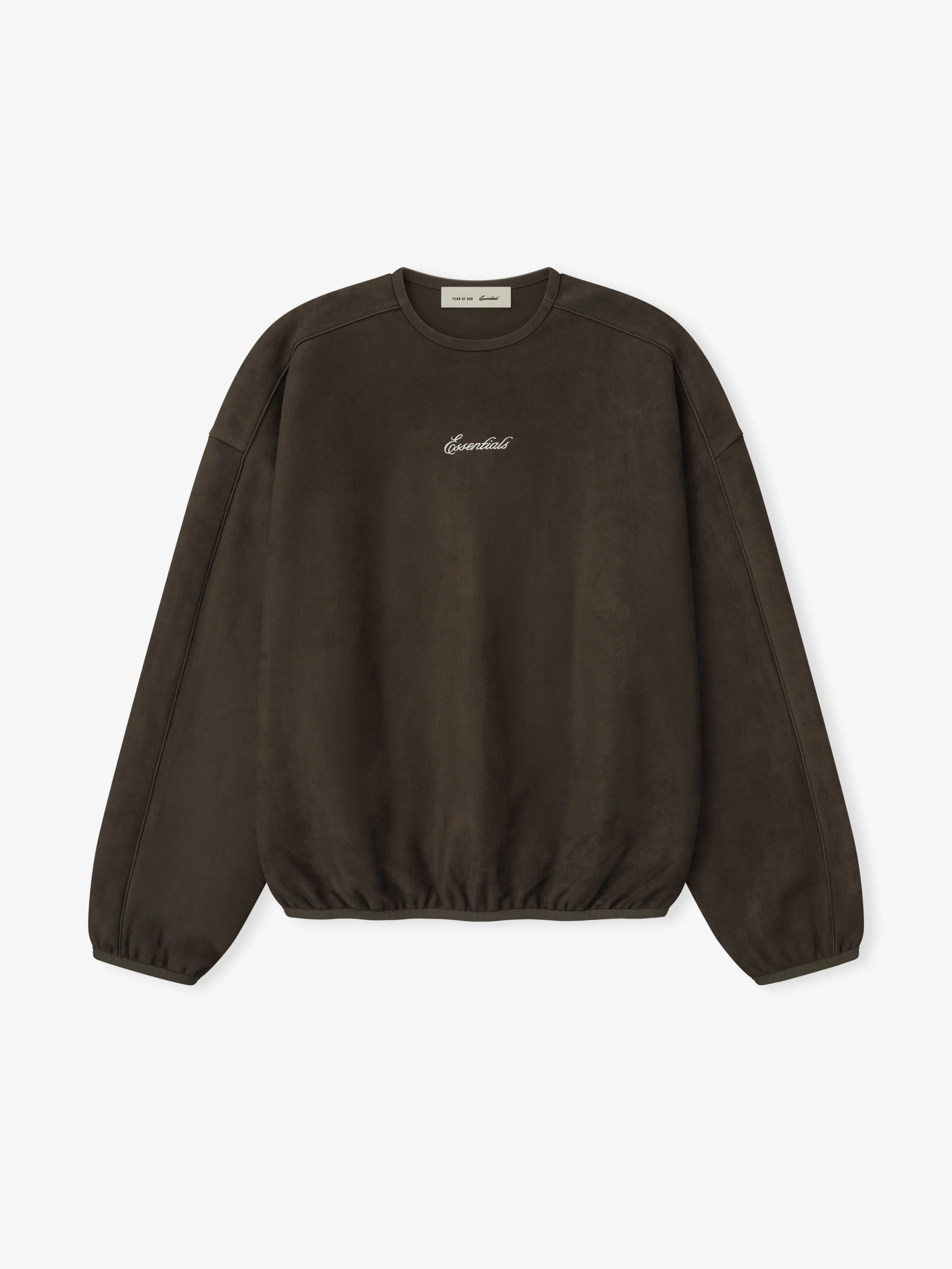 Suede Fleece Signature Modern Crewneck Sweatshirt