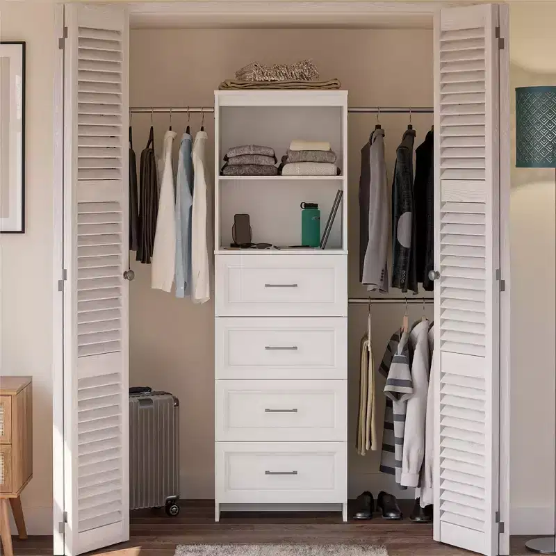 Nevaeh Ridge 4 Drawer Closet Storage, White