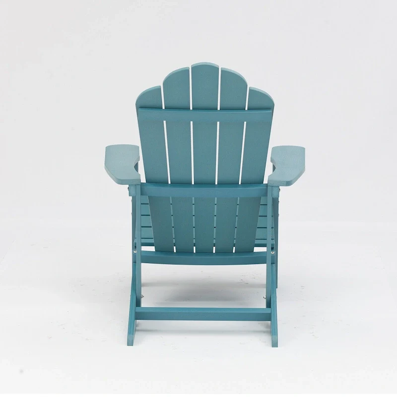 Adirondack Chair Plastic Weather Outdoor Chairs Blue - 9