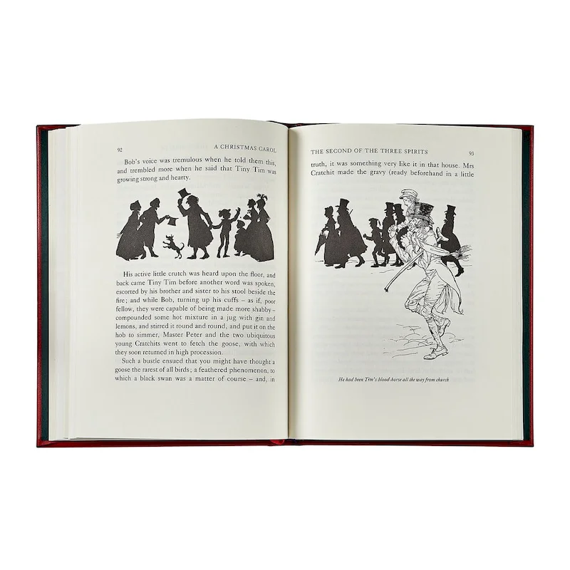 Graphic Image A Christmas Carol Coffee Table Book, Leather, Red