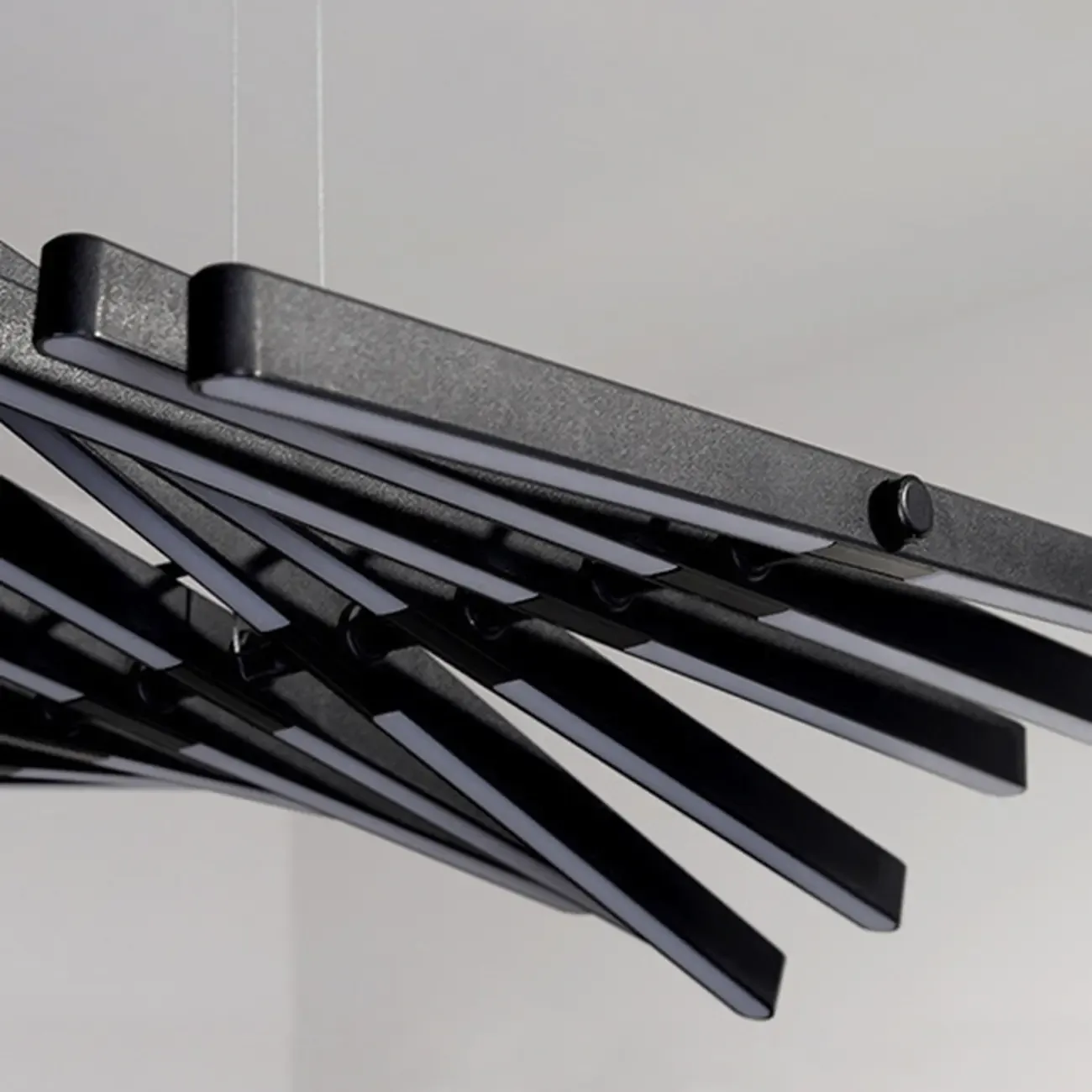 Stylish Linear Acrylic Island Pendant Light in Remote Control