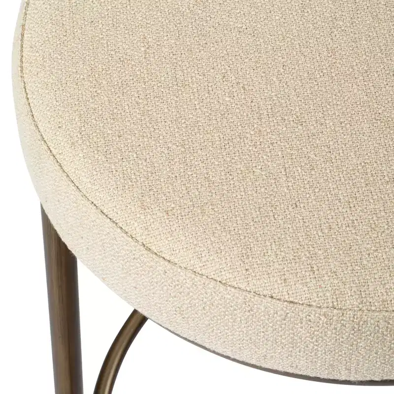 Maven Lane Stella Backless Metal Counter Stool with Fabric Upholstered Seat 26