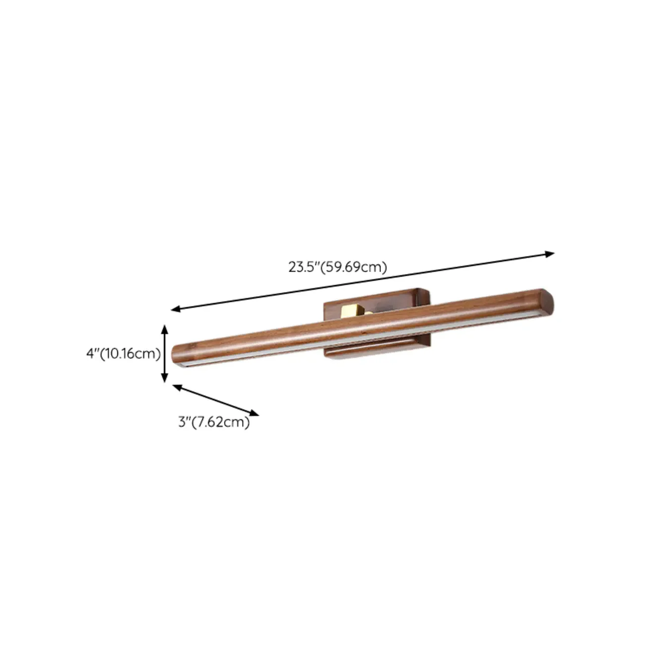 Modern Wood LED Vanity Light Fixture with Rotable Design