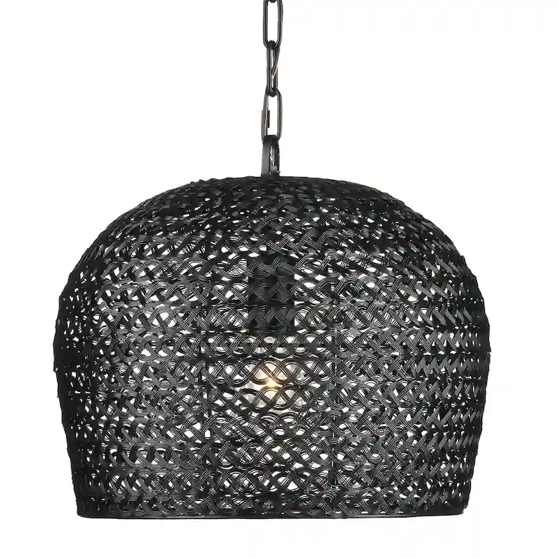 Currey & Company Piero Black Pendant - 13.5 h x 16 dia