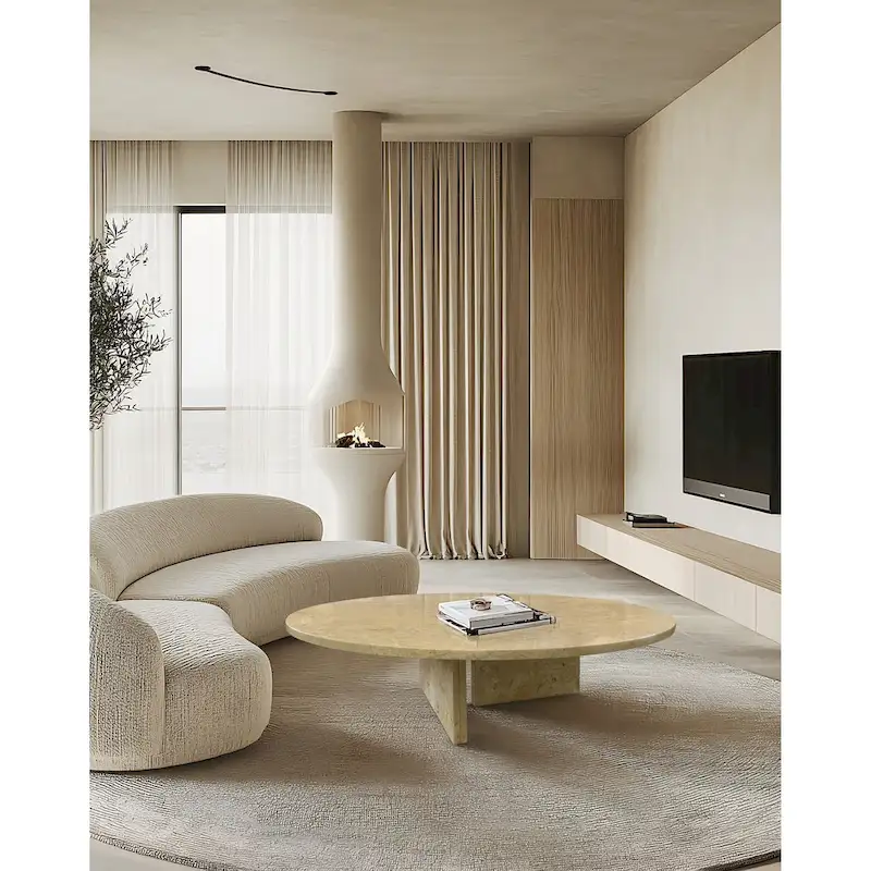 35.4  Natural Marble Stone Coffee Table