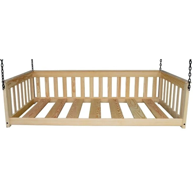 Pine Twin Mission Hanging Daybed with Chain