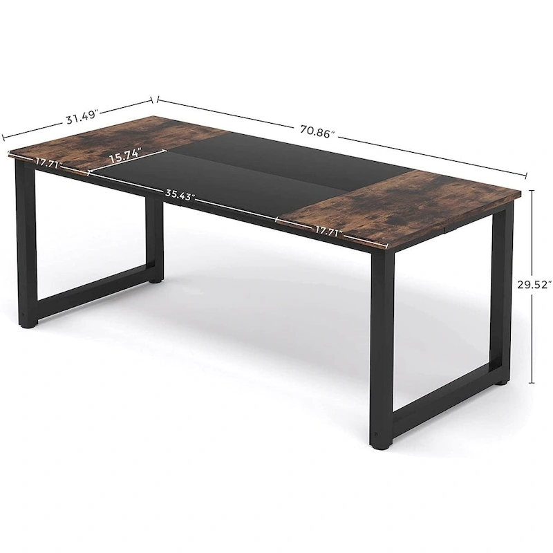 70.8 Large Computer Desk Conference Table with Thicken Frame