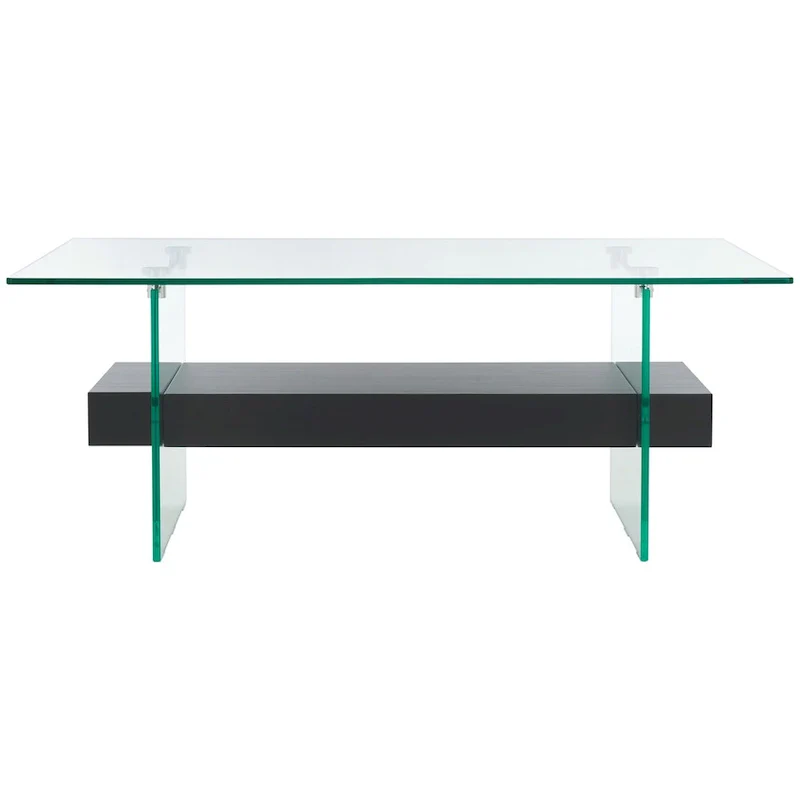 Modern Glass Coffee Table - 43.3 x 23.6 x 16.5