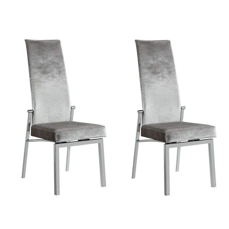 Somette Domino 5-Piece Dining Set with Gray Motion-back Chairs