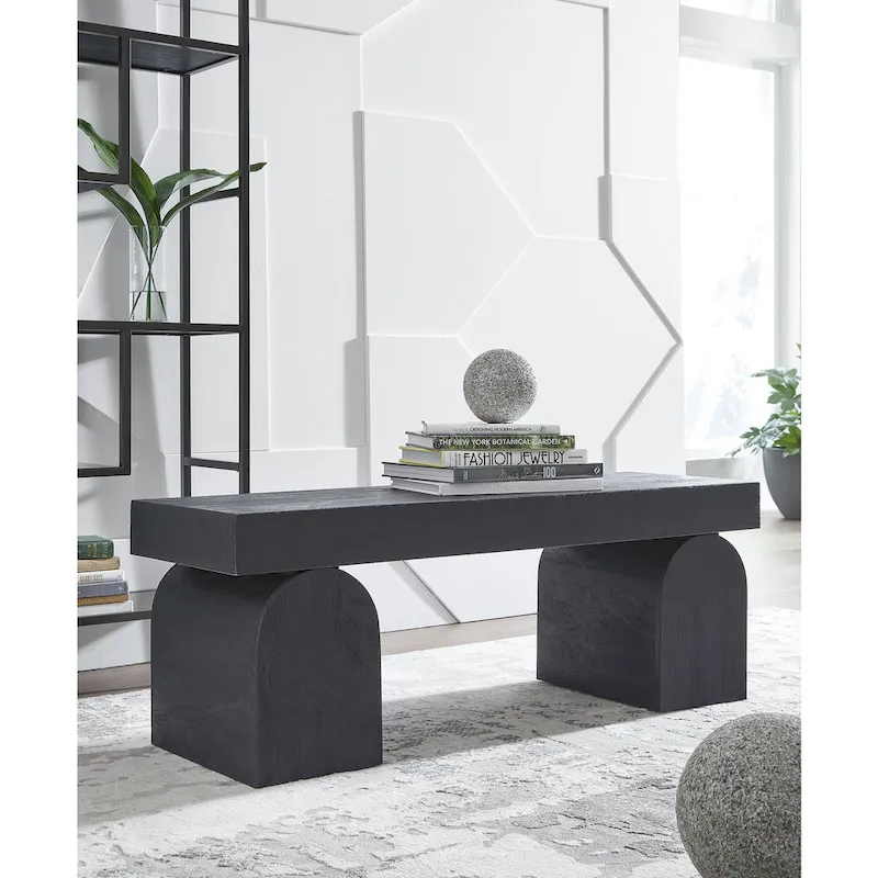 Black Accent Bench - 50 W x 16 D x 18.25 H