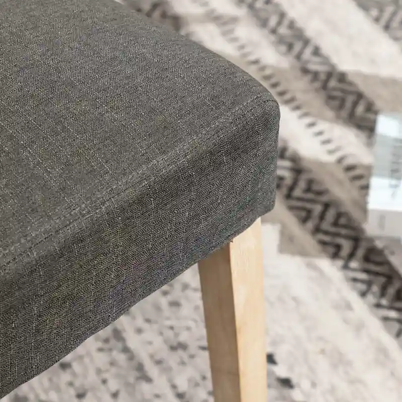 5 Piece Dining Table Set, Wooden Kitchen Furniture Set, Round Table with Cross-Buck Pedestal Base and 4 Tufted Chairs