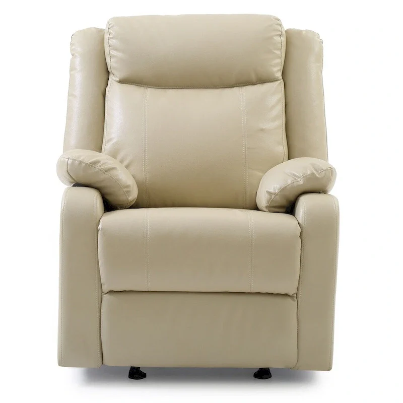 Faux Leather Rocking Recliner, Single Seat