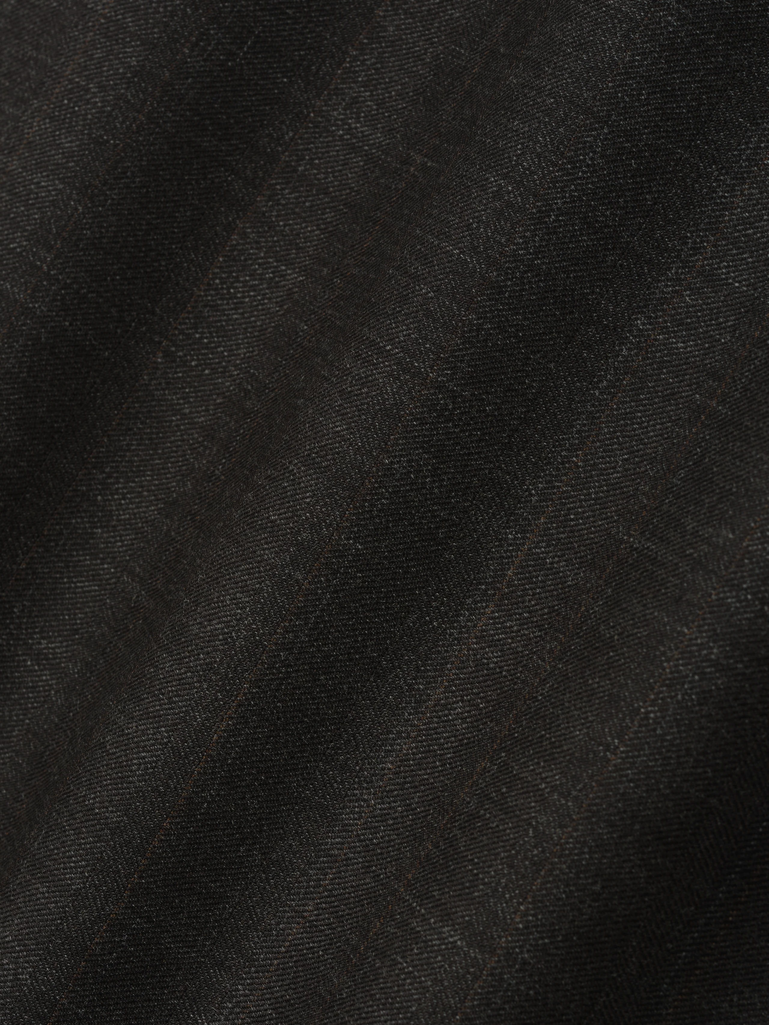 Grey Striped Wool Wide Leg Drawstring Pants