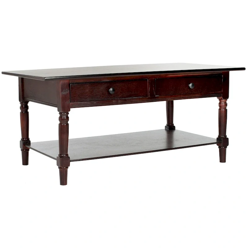 SAFAVIEH Bama Grey 2-Drawer Coffee Table - 41.7 W x 21.7 D x 18.5 H - 42Wx22Dx19H