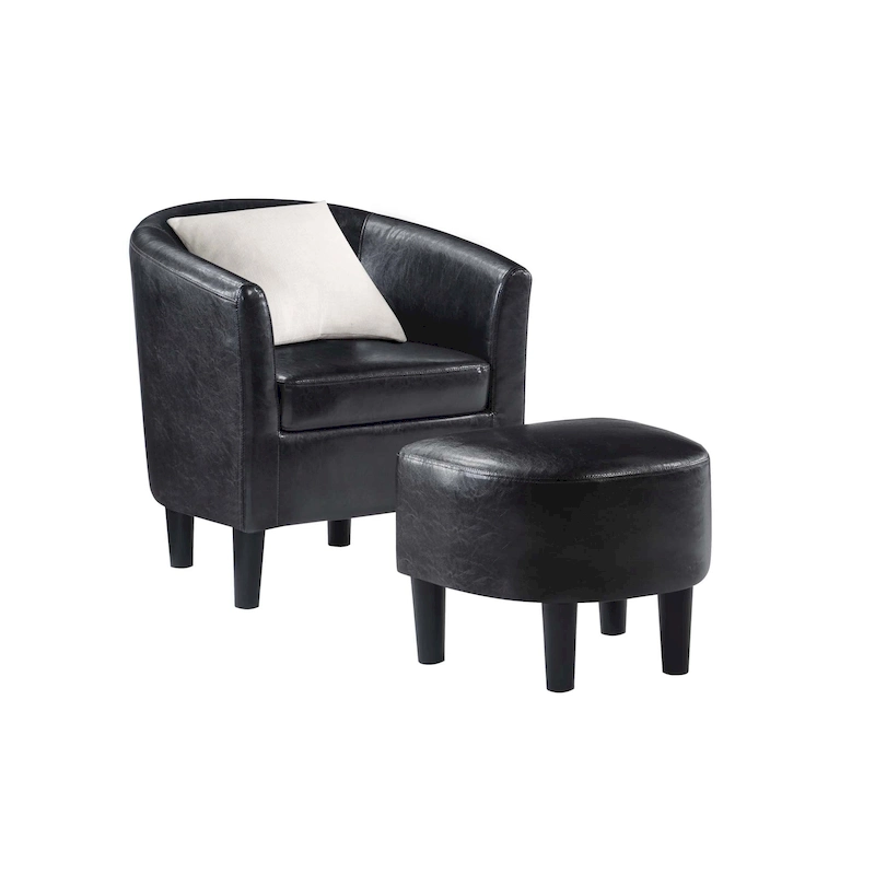 Convenience Concepts Take a Seat Churchill Accent Chair with Ottoman
