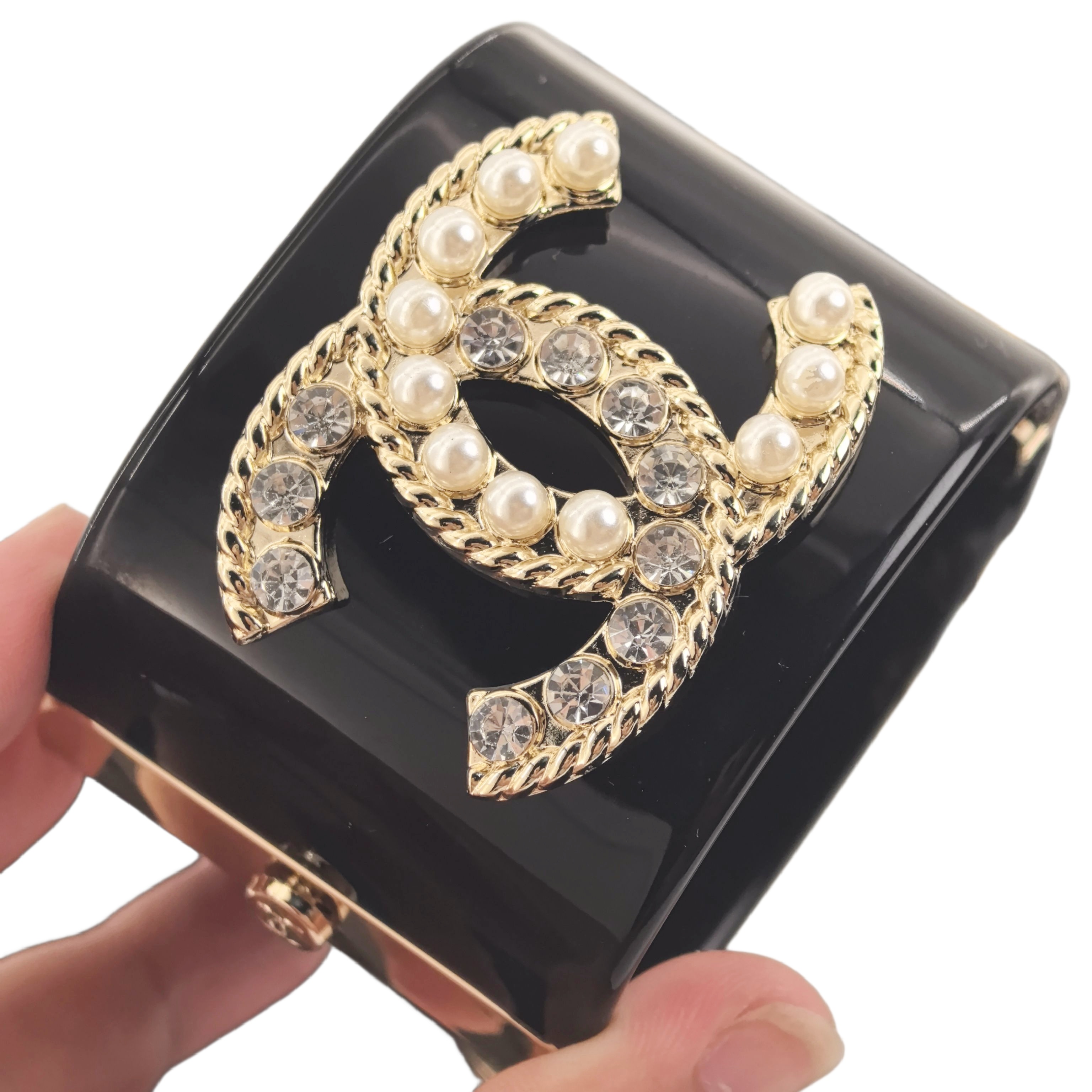 CCS010  Chanel acrylic cuff Bracelet - ccjewelryacc