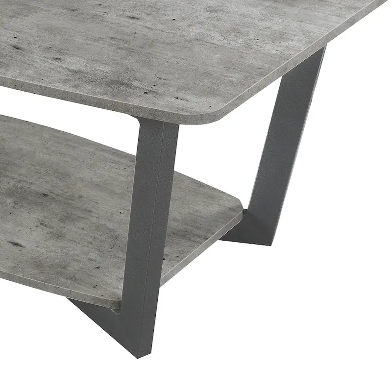 Convenience Concepts Graystone Coffee Table with Shelf