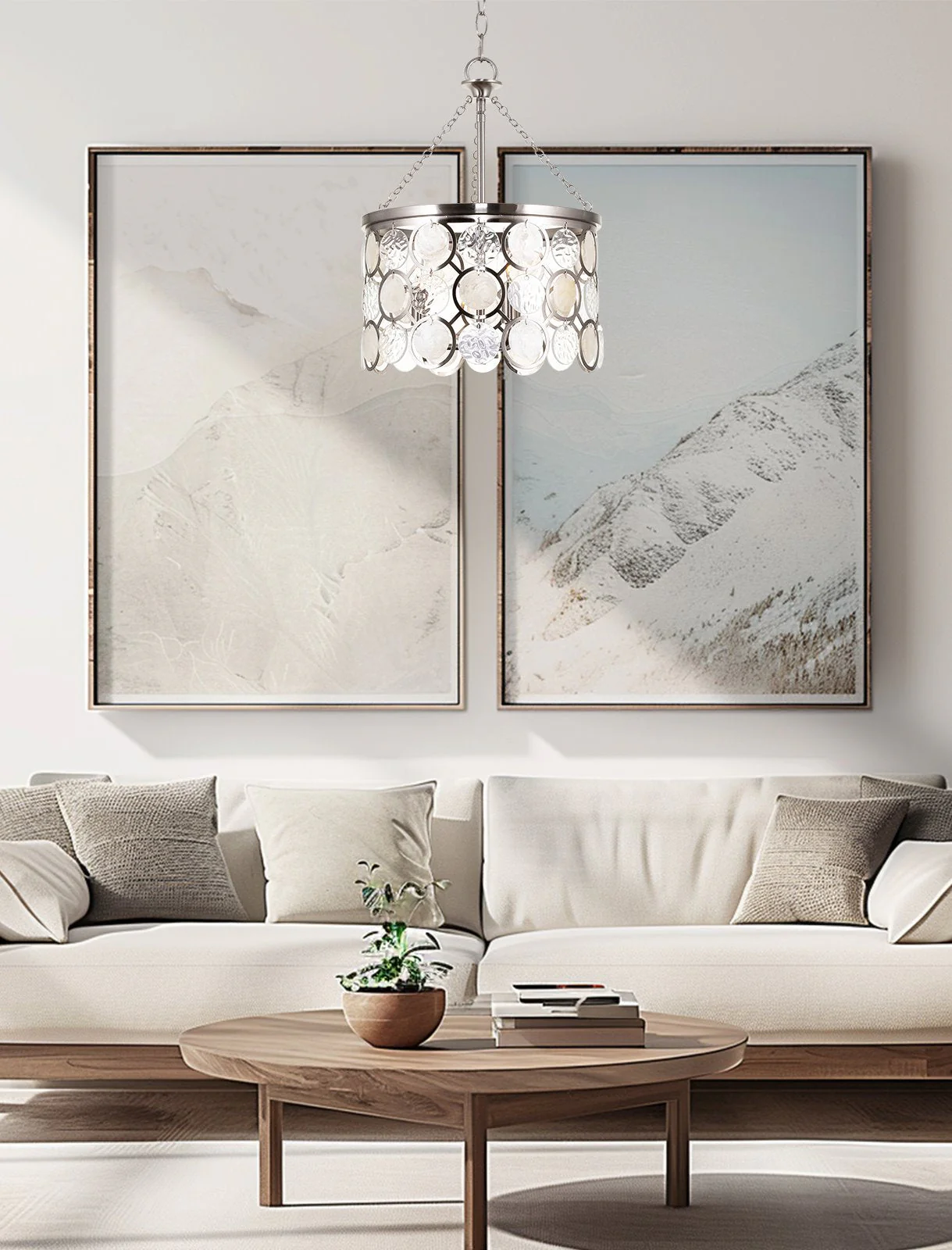 Estelle 18 Modern Chic 3-Light Crystal Pendant Chandelier