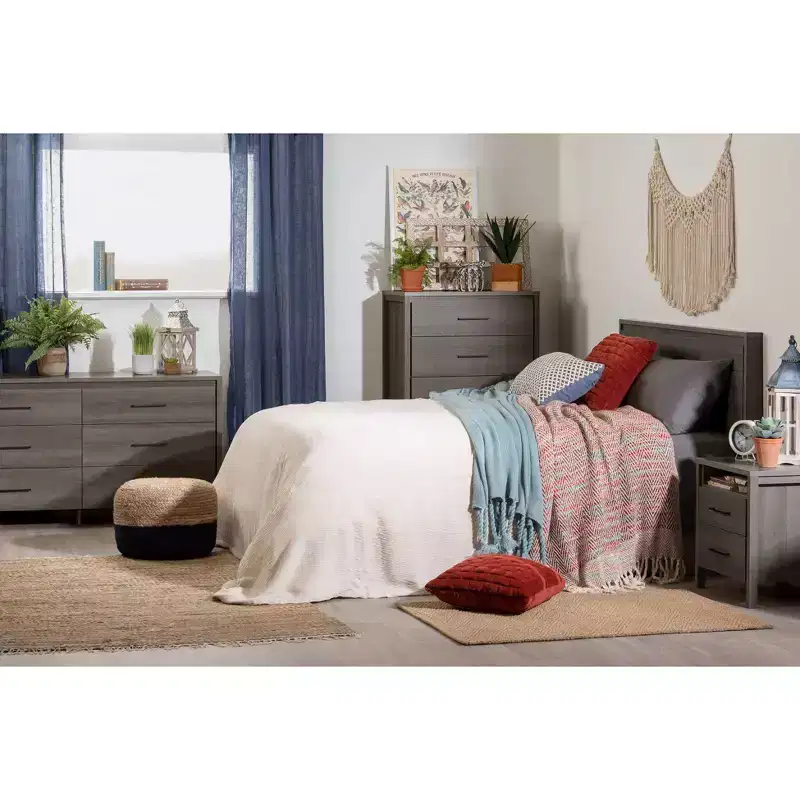 South Shore Primo 6 Drawer Double Dresser Rustic Oak
