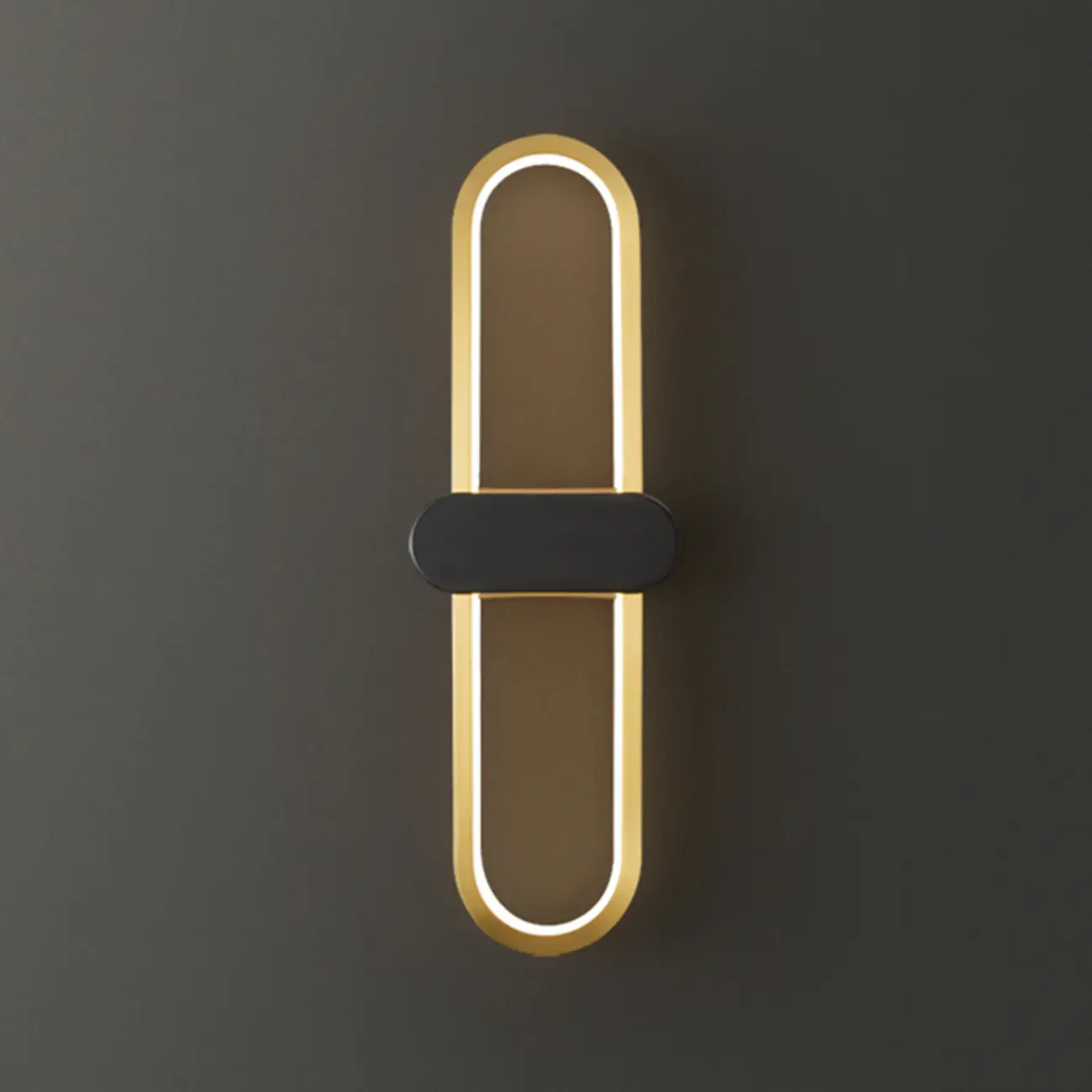 Modern Oval Wall Vanity Light with Silica Gel Shade