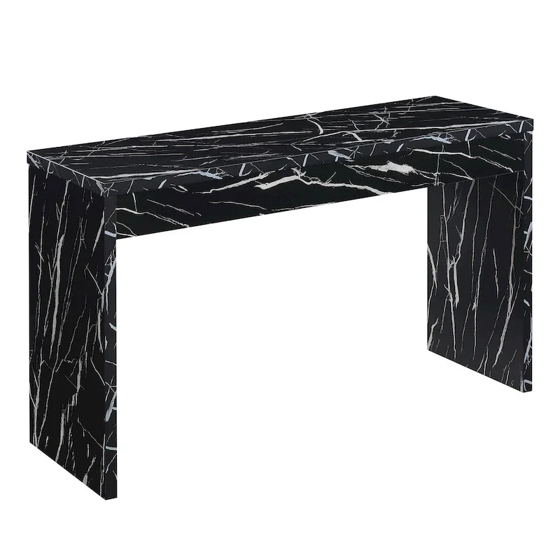 Espresso/White/Black Modern Melamine Console Table & Desk, 1-Person