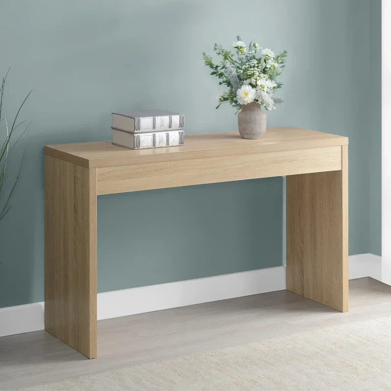 Espresso/White/Black Modern Melamine Console Table & Desk, 1-Person