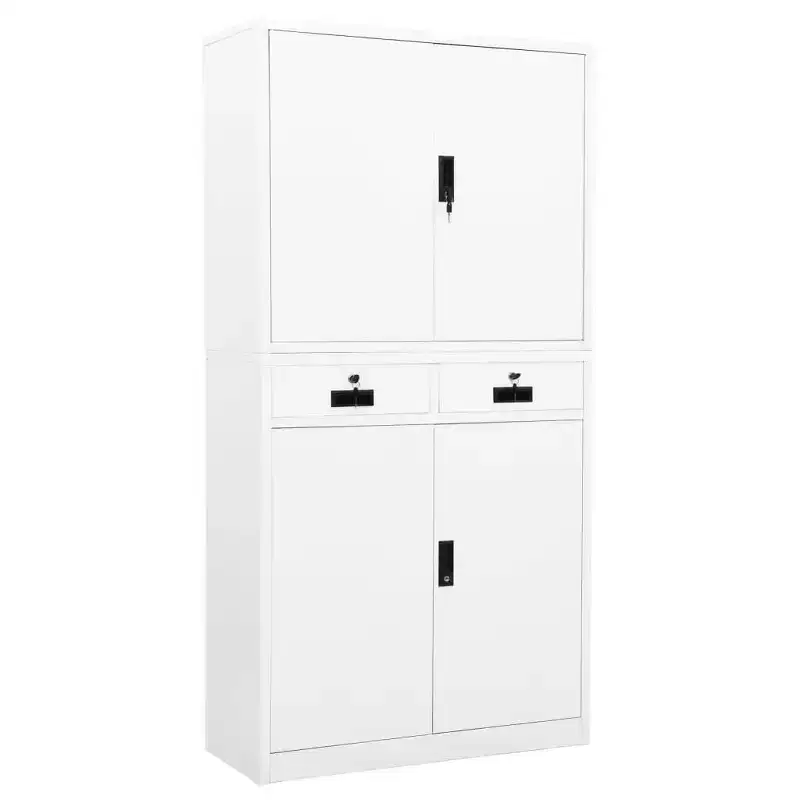 vidaXL Filing Cabinet Storage Metal Cabinet with Shelves for Office Steel