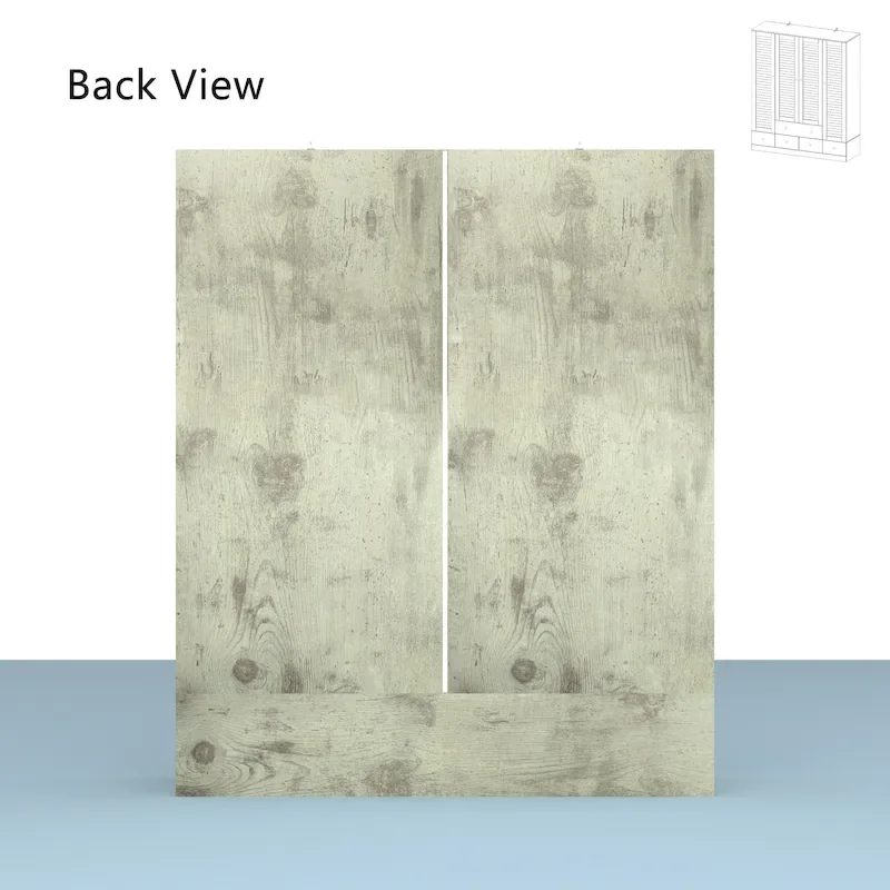 Wardrobe Armoire Closet 59W Large Freestanding Wardrobe Cabinet White