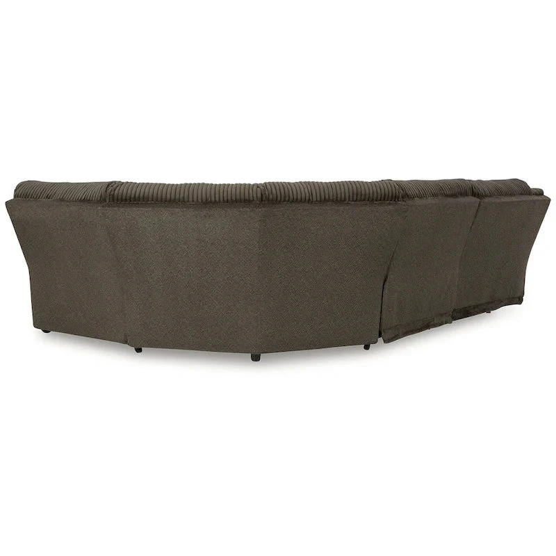 Signature Design by Ashley Top Tier Brown 5-Piece Reclining Sectional - 134W x 134D x 41H