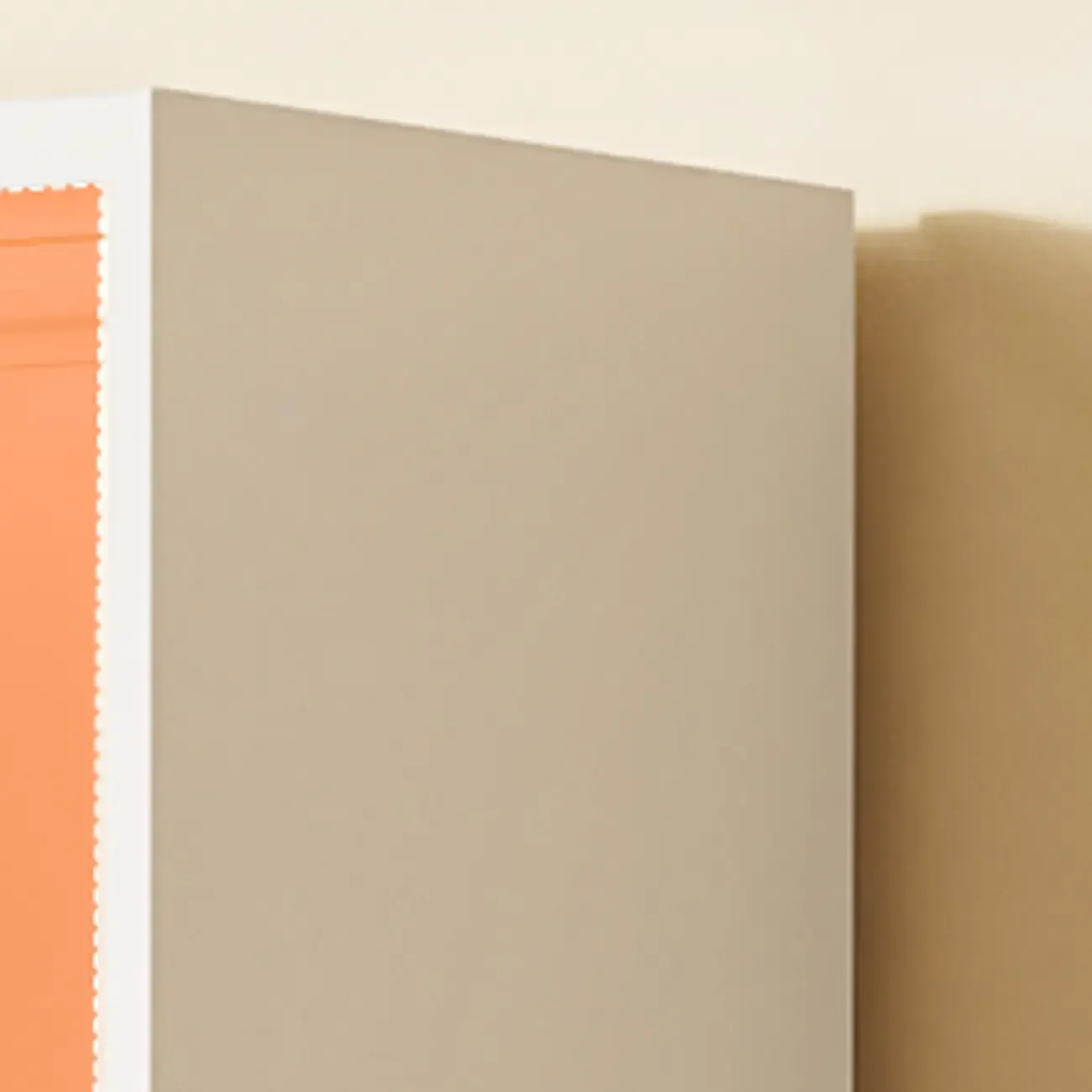 Narrow White Wooden Closed Back Tall Bookshelves