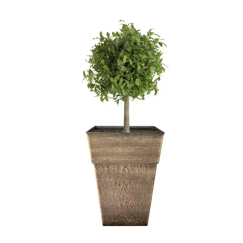 The HC Companies Avino 16 Inch Square Resin Flower Planter Pot